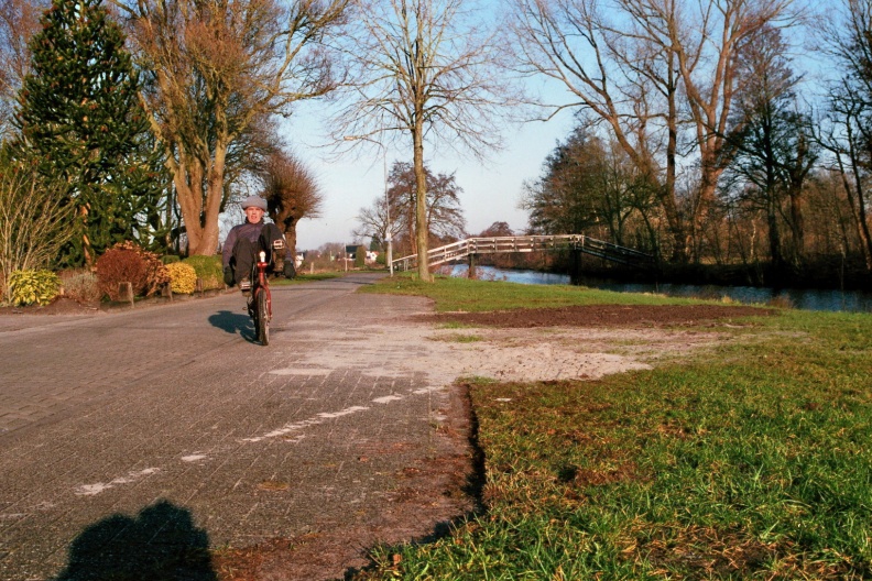 Op de ligfiets bij Oude Verlaat, Westerdiep