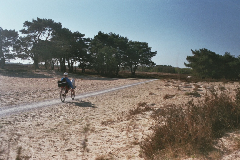 Ligfietsen door het Balloërveld