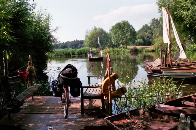 Met een ligfiets op het Haersterveer