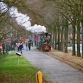 Het trammetje getrokken door locomotief Hoogeveen