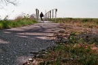 Ligfietsen over een draaibruggetje