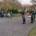 Doedelzakspelers (Bagpipers) tijdens de kerstwandeling in het Veenpark