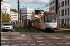 Trams van de SWB op de Oxfordstraße in Bonn