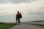 Op de ligfiets bij het Oldambtmeer