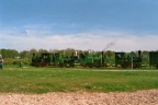 Vier gekoppelde stoomlocomotieven van de Stoomtrein Katwijk-Leiden