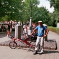 Met de ligfiets op het Drielandenpunt op de Vaalserberg