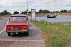 Met de Daf 46 oversteken met het Olsterveer naar Welsum.