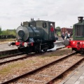 De vuurloze en NS 162 houden een westrijdje tijdens Stadskanaal Onder Stoom 2018