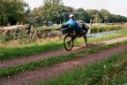 Met de ligfiets bij de Bourtangersluis.