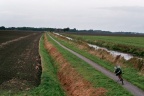 Op de ligfiets op het fietspad langs het Termunterzijldiep