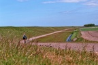 Langs de Noorderdijk van de Lauwerpolder