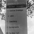 Bord start doorfietsroute Ten Boer-Groningen